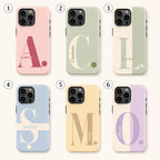 Custom Monogram Phone Case, Personalized Initial iPhone Case, Minimal Name Case Gift For Her