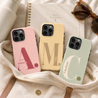 Custom Monogram Phone Case, Personalized Initial iPhone Case, Minimal Name Case Gift For Her