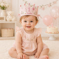 Personalized Goose Birthday Crown, Embroidered Linen-Look Crown, Daisy First Birthday Hat, One Silly Goose Cake Smash Crown
