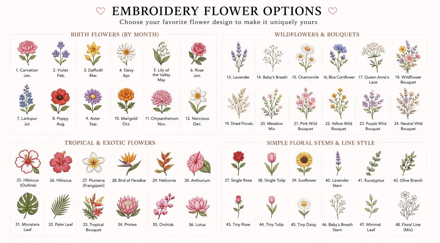 Custom Birth Flower Embroidered Tank Top, Personalized Lace Cami, Wildflower Date Shirt, State Flower Gift
