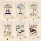 Personalized Coastal Bachelorette Frosted Cups, Newport Harbor Bach Party Cups, Custom Bride Weekend Favors, Nautical Girls Trip Drinkware