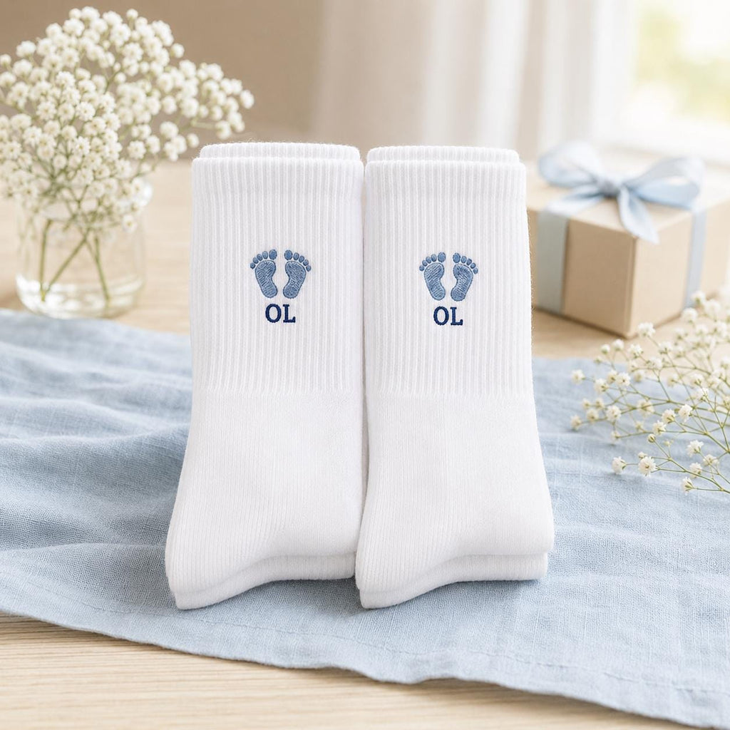 Personalized New Dad Socks, Custom Dad Est 2026 Embroidered Crew Socks, First Father’s Day Pregnancy Announcement Gift