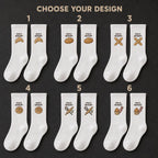 Personalized Bakery Embroidered Socks, Custom Baker Name Crew Socks, Pastry Chef Gift, Bakery Owner Gift, Baking Lover Socks