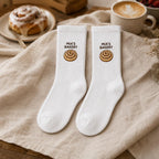 Personalized Bakery Embroidered Socks, Custom Baker Name Crew Socks, Pastry Chef Gift, Bakery Owner Gift, Baking Lover Socks