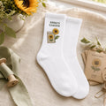 Personalized Garden Embroidered Socks, Custom Name Gardener Gift, Garden Lover Socks, Plant Mom Gift, Gardening Club Socks