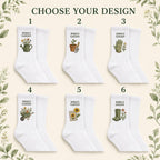 Personalized Garden Embroidered Socks, Custom Name Gardener Gift, Garden Lover Socks, Plant Mom Gift, Gardening Club Socks
