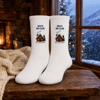 Personalized Ski Club Embroidered Socks, Custom Name Apres Ski Gift, Ski Trip Socks, Winter Cabin Gift, Snow Vacation Group Gift