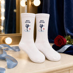 Personalized Ice Skating Embroidered Socks, Custom Figure Skater Gift, Skating Coach Gift, Ice Rink Team Socks