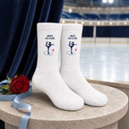 Personalized Ice Skating Embroidered Socks, Custom Figure Skater Gift, Skating Coach Gift, Ice Rink Team Socks