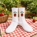 Personalized Fruit Embroidered Socks, Custom Name Summer Fruit Club Socks, Citrus Lover Gift, Farmers Market Gift, Group Socks