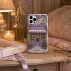 Personalized Bookshop Phone Case, Custom Name iPhone Case, Cozy Bookstore Floral Phone Cover, Book Lover Gift for Her