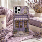 Personalized Bookshop Phone Case, Custom Name iPhone Case, Cozy Bookstore Floral Phone Cover, Book Lover Gift for Her
