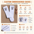 Personalized Family Boo Crew Embroidered Socks, Custom Mama Daddy Little Boo Ghost Socks, Matching Halloween Family Gift