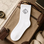 Personalized Family Crest Embroidered Socks, Custom Initial and Established Year Socks, Gift for Dad Grandpa Husband