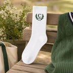 Personalized Family Crest Embroidered Socks, Custom Initial and Established Year Socks, Gift for Dad Grandpa Husband
