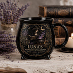 Personalized Midnight Spellkeeper Cauldron Mug, Custom Witch Book Lover Gift, Gothic Apothecary Coffee Cup