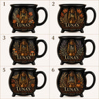 Personalized Autumn Lantern Cauldron Mug, Custom Name Fall Witchy Cup, Moonlit Cottage Halloween Gift