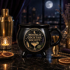 Personalized Moonlit Cocktail Cauldron Mug, Custom Witchy Drink Club Mug, Celestial Cocktail Gift
