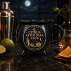 Personalized Moonlit Cocktail Cauldron Mug, Custom Witchy Drink Club Mug, Celestial Cocktail Gift