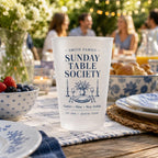 Personalized Frosted Cups, Sunday Supper Club Cups, Custom Family Name Party Cups, Dinner Party Favors, Housewarming Gift