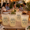 Personalized Frosted Cups, Sunday Supper Club Cups, Custom Family Name Party Cups, Dinner Party Favors, Housewarming Gift