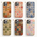 Custom Tile Phone Case, Mediterranean Mosaic Phone Cover, Floral Talavera Case, Personalized Boho iPhone Gift For Her