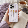 Custom Birth Flower Phone Case, Grandma’s Garden Personalized Name Case, Family Flower iPhone Cover, Gift for Mom Grandma