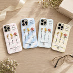Custom Birth Flower Phone Case, Grandma’s Garden Personalized Name Case, Family Flower iPhone Cover, Gift for Mom Grandma