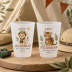 Personalized Kids Animal Frosted Cups, Little Explorer Birthday Party Cups, Custom Name Safari Favors, Jungle Party Drinkware