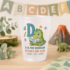 Personalized Animal Alphabet Frosted Cups, Custom Name Kids ABC Cup, Preschool Learning Gift, Daycare Birthday Party Favor