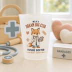 Personalized Kids Career Frosted Cups, Dream Big Animal Cup, Custom Name Birthday Party Favor, Preschool Graduation Gift