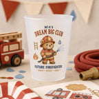 Personalized Kids Career Frosted Cups, Dream Big Animal Cup, Custom Name Birthday Party Favor, Preschool Graduation Gift