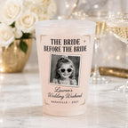 Personalized Bachelorette Frosted Cups, Custom Childhood Photo Bride Cups, Wedding Weekend Party Favors, Bridesmaid Drinkware