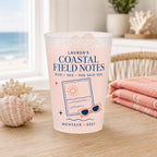 Personalized Coastal Bachelorette Frosted Cups, Custom Beach Bach Party Cups, Destination Bridal Weekend Favors, Girls Trip Drinkware