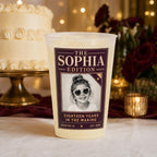 Personalized Birthday Photo Frosted Cups, Custom Childhood Picture Party Cups, Milestone Birthday Favors, Retro Face Drinkware