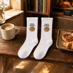 Personalized Bakery Embroidered Socks, Custom Baker Name Crew Socks, Pastry Chef Gift, Bakery Owner Gift, Baking Lover Socks