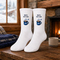 Personalized Ski Club Embroidered Socks, Custom Name Apres Ski Gift, Ski Trip Socks, Winter Cabin Gift, Snow Vacation Group Gift