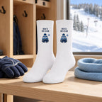 Personalized Ski Club Embroidered Socks, Custom Name Apres Ski Gift, Ski Trip Socks, Winter Cabin Gift, Snow Vacation Group Gift
