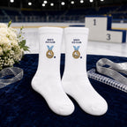 Personalized Ice Skating Embroidered Socks, Custom Figure Skater Gift, Skating Coach Gift, Ice Rink Team Socks