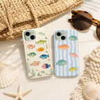 Fishing Phone Case, Colorful Fish iPhone Case, Trout Lake Life Case, Ocean Fish Pattern Phone Cover, Angler Gift