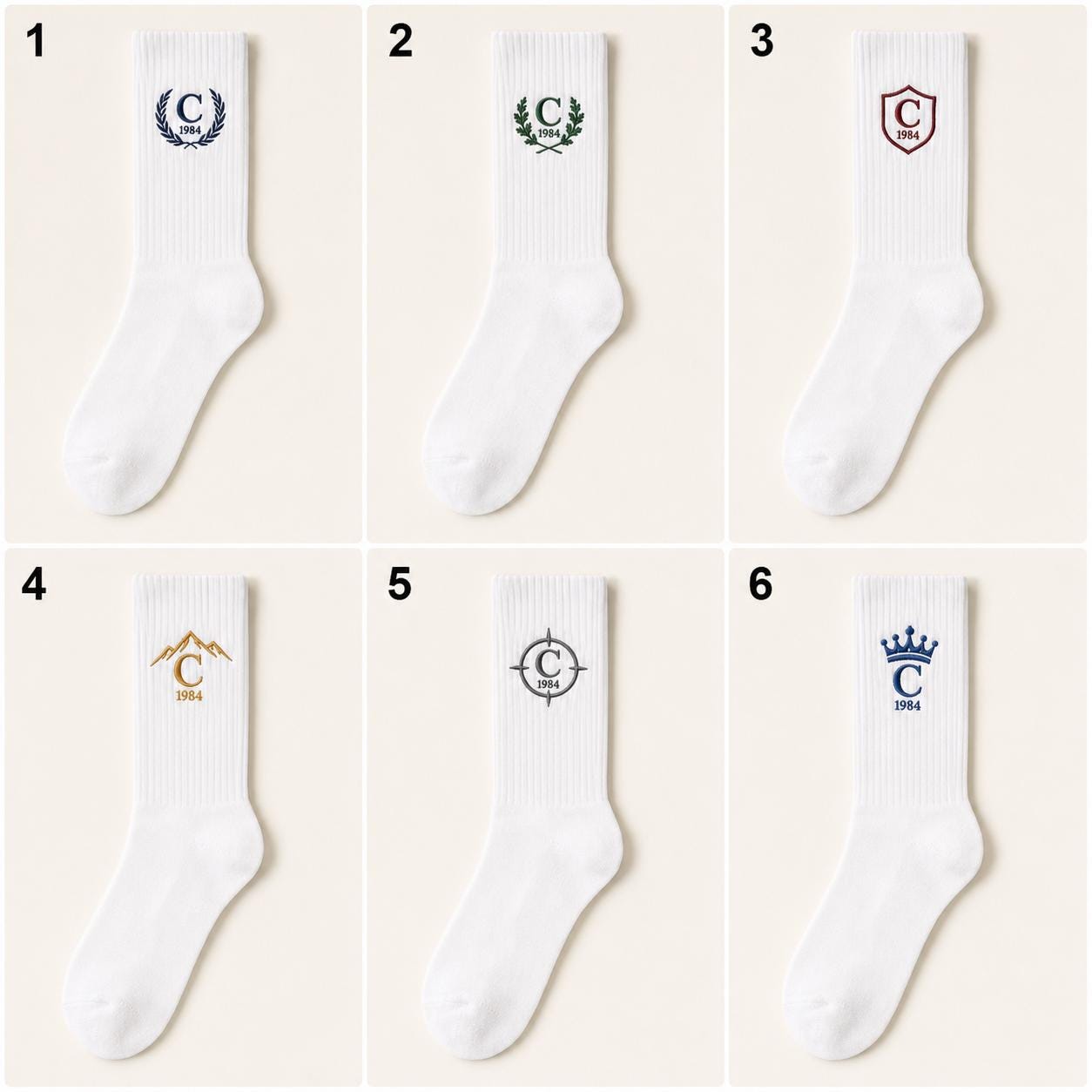 Personalized Family Crest Embroidered Socks, Custom Initial and Established Year Socks, Gift for Dad Grandpa Husband