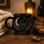 Personalized Zodiac Cauldron Mug, Custom Cosmic Ritual Mug, Scorpio Astrology Gift, Celestial Witchy Coffee Cup