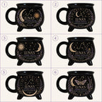 Personalized Zodiac Cauldron Mug, Custom Cosmic Ritual Mug, Scorpio Astrology Gift, Celestial Witchy Coffee Cup