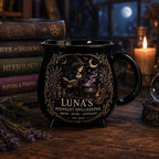 Personalized Midnight Spellkeeper Cauldron Mug, Custom Witch Book Lover Gift, Gothic Apothecary Coffee Cup