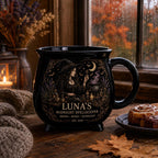 Personalized Midnight Spellkeeper Cauldron Mug, Custom Witch Book Lover Gift, Gothic Apothecary Coffee Cup